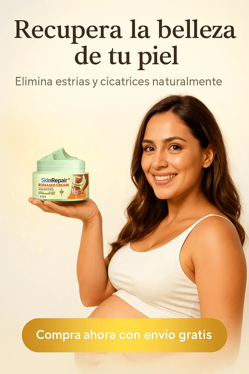 Tu pancita crece, pero tu piel no tiene por qué romperse ✨